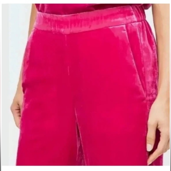 J Crew Womens Pull-On Peyton Velvet Pants Hot Pink NWT NBW - Picture 4 of 6